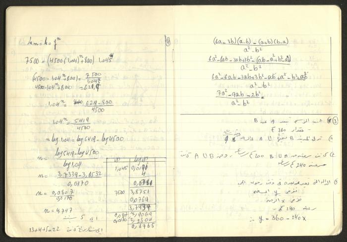 Sharif Masarweh's Math Questions Notebook