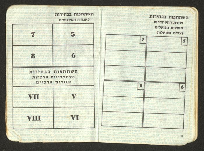 شهادة عضو في نقابة العمال في إسرائيل، 1970- 75