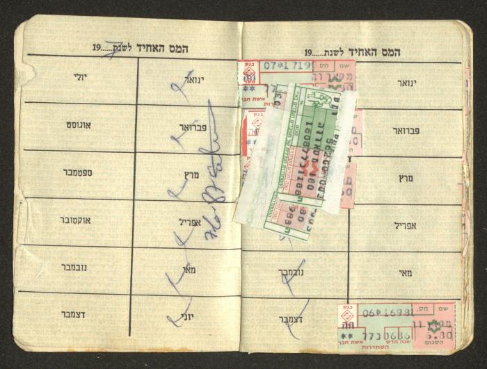 The Histadrut's Membership Certificate in Israel, 1975- 76