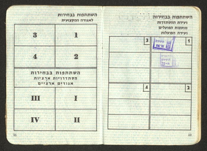 شهادة عضو في نقابة العمال في إسرائيل، 1970- 75