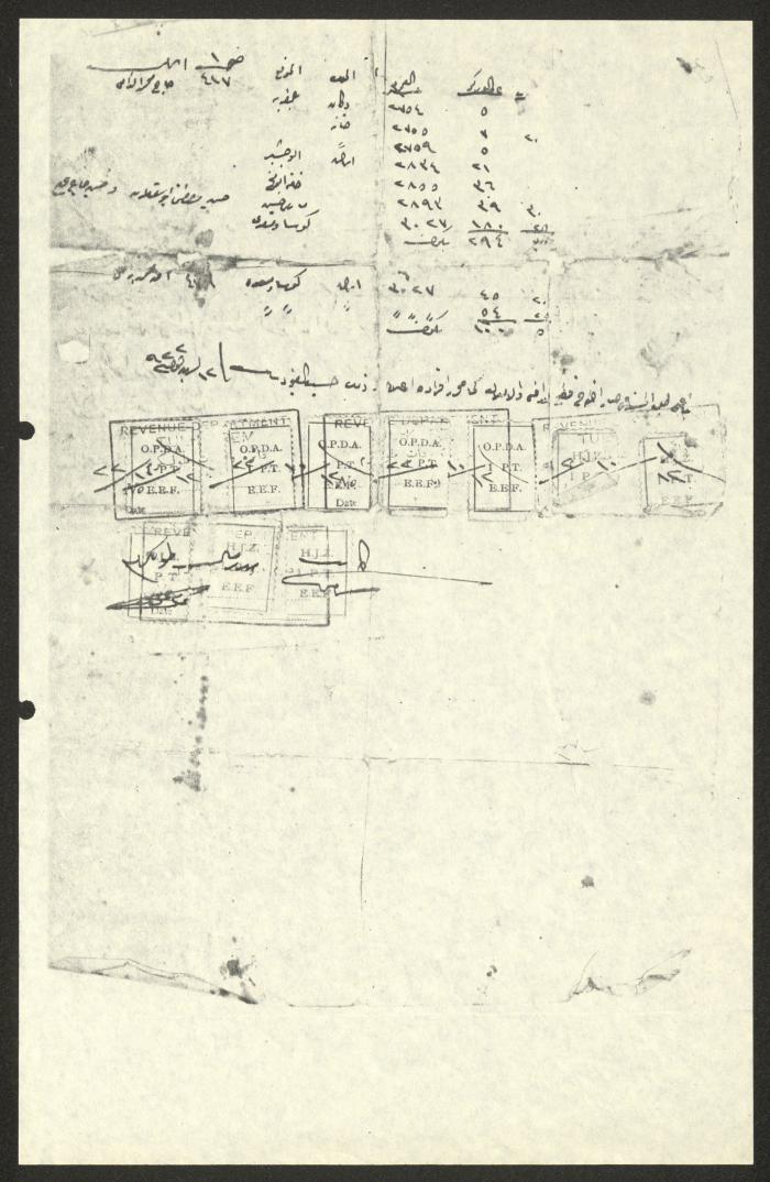 A Letter Addressed to the Land Registry Department from Abdullah Azzamel, 9 October 1922