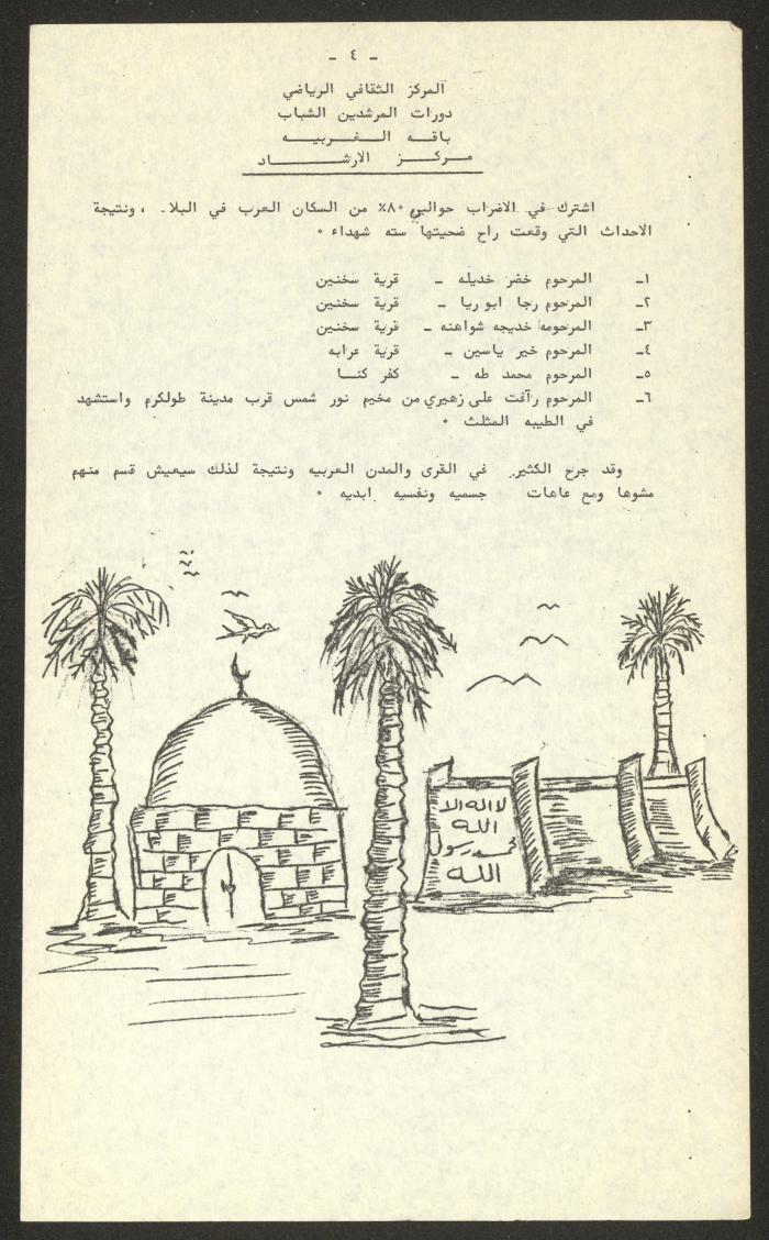 مجلة بلادي الصادرة عن المركز الثقافي الرياضي في باقة الغربية، 1988