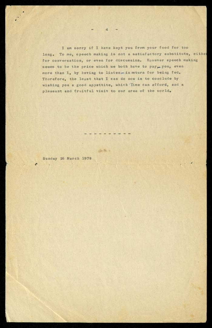 مسودة خطاب لأنور نسيبة، 7 حزيران 1977