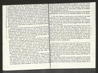 A Part of a Publishing of Some of What Came in the Interview between Haj Amin al-Husseini and Adolf Hitler