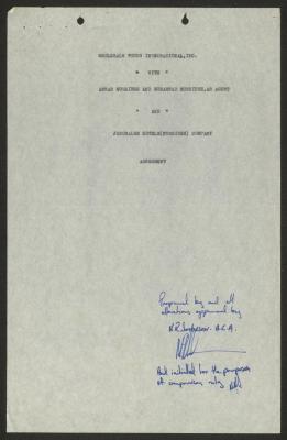 An Agreement between the Nusseibeh Family and Wholesale Tours International, Jerusalem, 19 March 1972