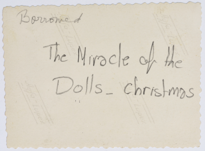 Children Holding their Dolls at the Evangelical Home and School in Ramallah on Christmas 
