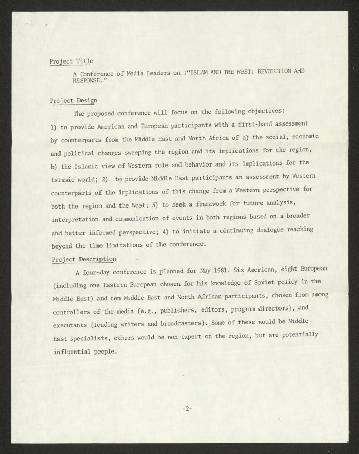 A Letter from George Assousa to Anwar Nusseibeh, 26 January 1981