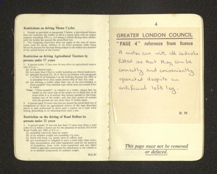 Anwar Nusseibeh's Driver's License, 1965