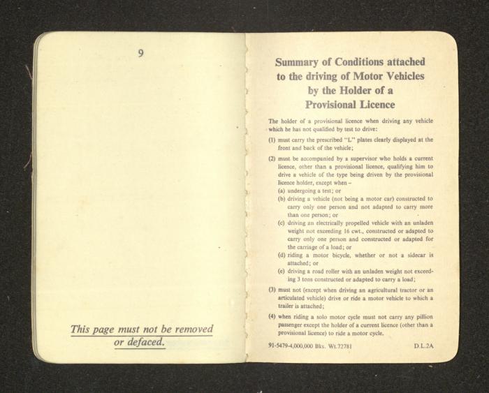 Anwar Nusseibeh's Driver's License, 1965