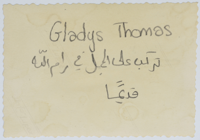 Gladys Thomas, a Supervisor at the Evangelical Home and School in Ramallah Rides a Camel