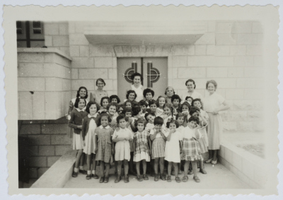 The Evangelical Home and School Staff in Ramallah with Female Students