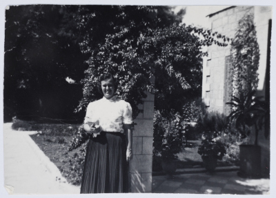 Mary Jeanne Grupp in Front of the US Consulate in Jerusalem