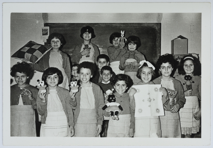 Children of the Evangelical Home and School in Ramallah on Christmas 