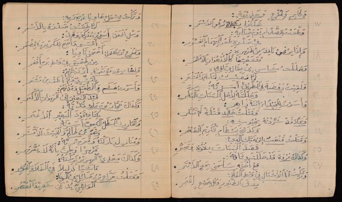Nayef Salim's Poetry Notebook, 1947