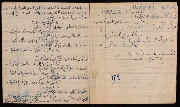 Nayef Salim's Poetry Notebook, 1947