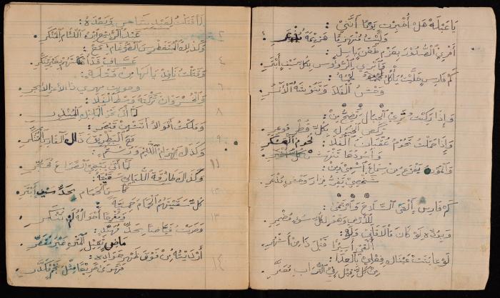 Nayef Salim's Poetry Notebook, 1947