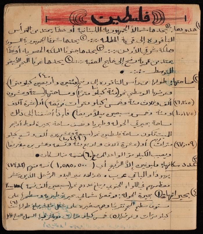 Nayef Salim's Poetry Notebook, 1947