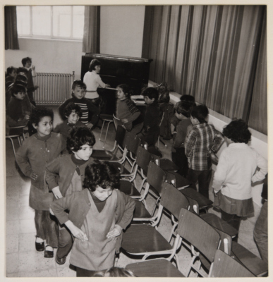 The Evangelical Home and School Students Play Musical Chairs Elimination Game 