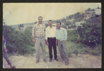 Mahmoud Khreisha with his Friends, Thinnaba-Tulkarm, 1989