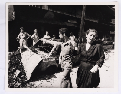 A Family Gathering After the Bombardment of Refugee Camps in Southern Lebanon