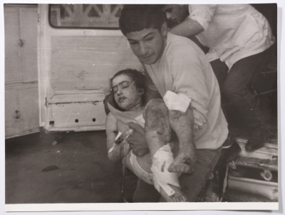 One of the Many Wounded During Beirut Bombing in 1986 