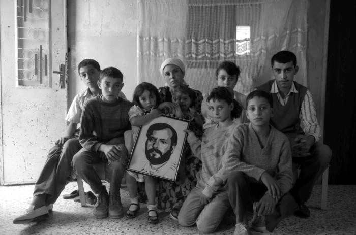A Photograph of a Palestinian Refugee Family in Dheisheh Refugee Camp during the First Intifada, 1989