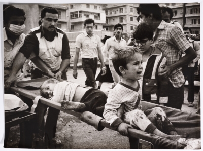 Wounded Children During the War of the Camps in Beirut