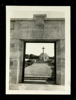 The Jerusalem British War Cemetery Gate, Jerusalem, the Late 1920s