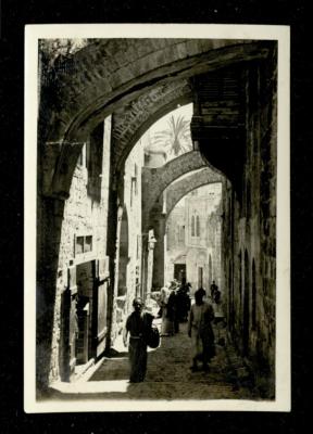 The Fifth and Sixth Stations of the Via Dolorosa, the Old City of Jerusalem, the 1920s
