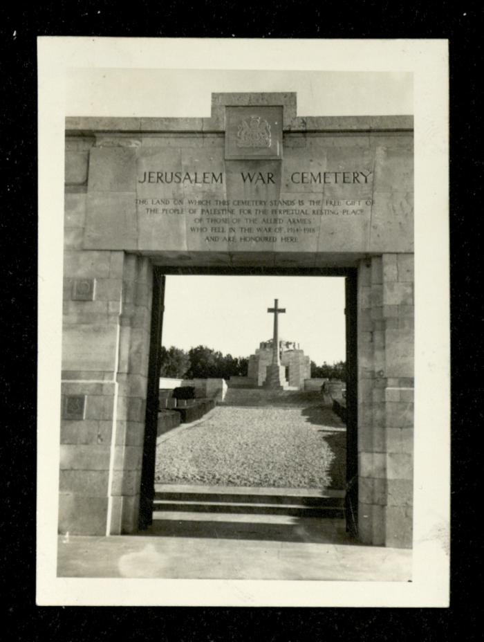 The Jerusalem British War Cemetery Gate, Jerusalem, the Late 1920s