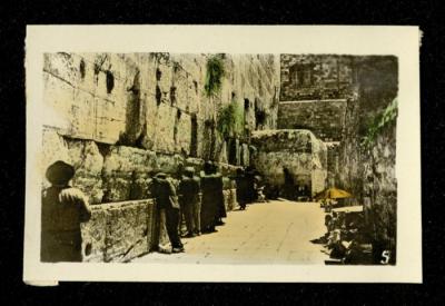 Jewish Pilgrims Praying at al-Buraq Wall in Jerusalem, the 1920s 