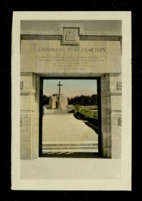 The Jerusalem British War Cemetery Gate, Jerusalem, the 1920s
