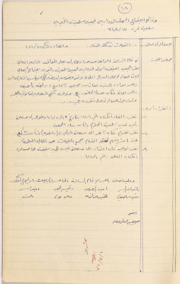 محضر اجتماع الهيئة الإدارية لجمعية سلفيت النسائية الخيرية بتاريخ 17\2\1971 

