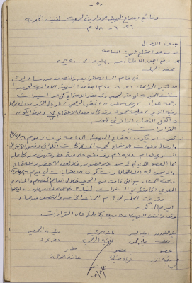 Meeting minutes of the Salfeet Women Charity