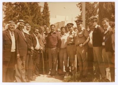 Bassam Shakaa and Members of the Municipal Council with a Police Delegation, 1981