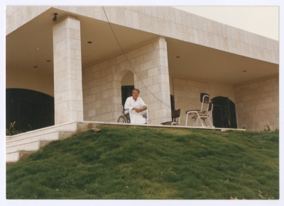 Bassam Shakaa at His House Garden, 1985