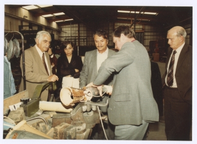 Bassam Shakaa Visiting a Prosthetic Limb Manufacturer in Dundee, 1981 