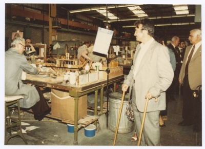 Bassam Shakaa Visiting a Prosthetic Limb Manufacturer in Dundee, 1981 