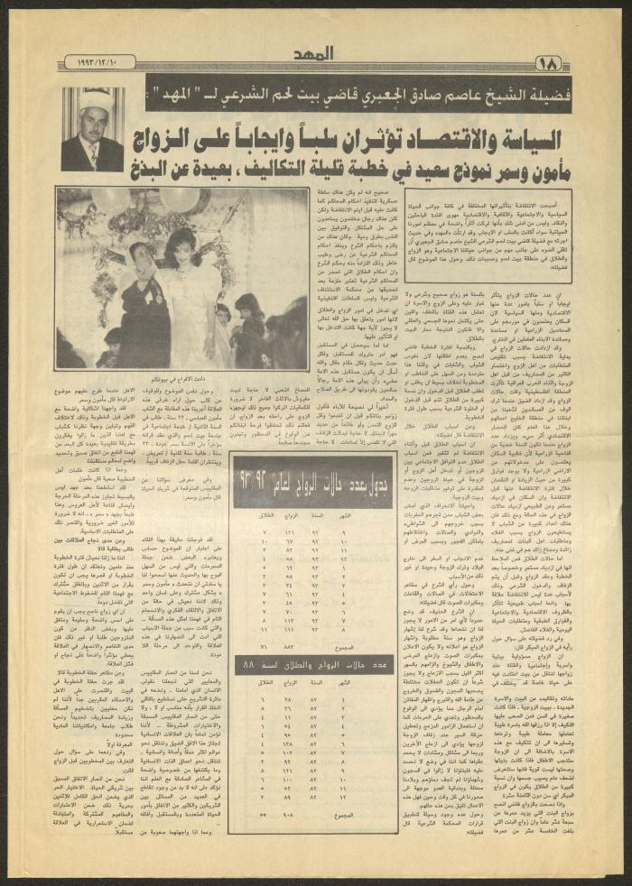 An Issue of al-Mahd Newspaper, 10 December 1993 
