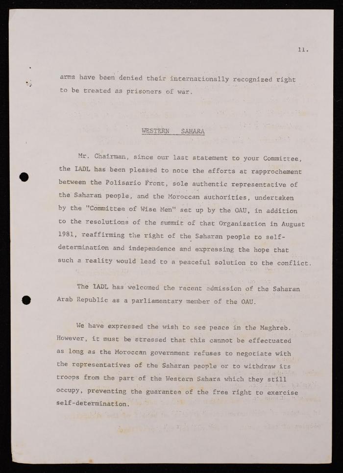 مؤتمر لرابطة الحقوقيين الديمقراطيين العالمية، بروكسل، 1981
