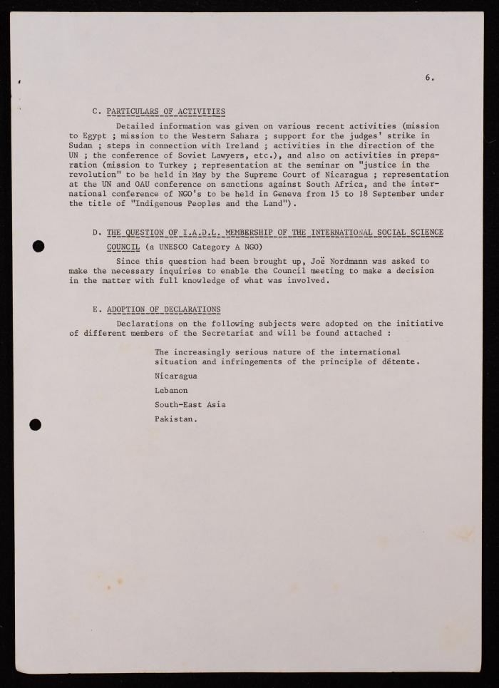 مؤتمر لرابطة الحقوقيين الديمقراطيين العالمية، بروكسل، 1981