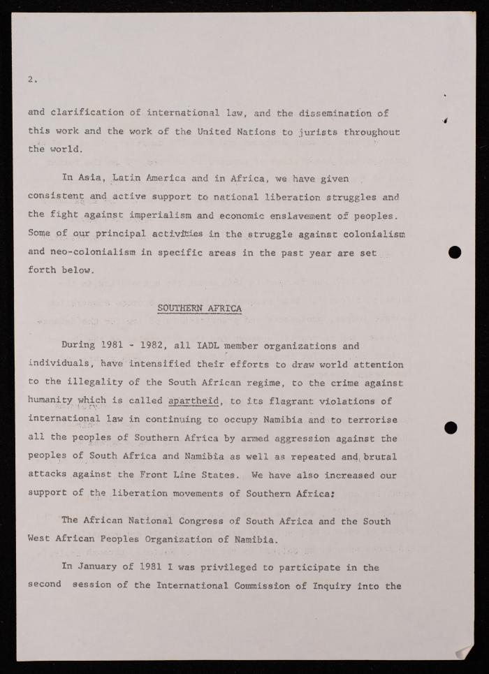 مؤتمر لرابطة الحقوقيين الديمقراطيين العالمية، بروكسل، 1981