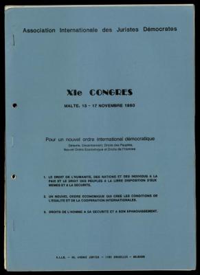 تقرير لرابطة الحقوقيين الديمقراطيين الدوليين، بروكسل، 1980