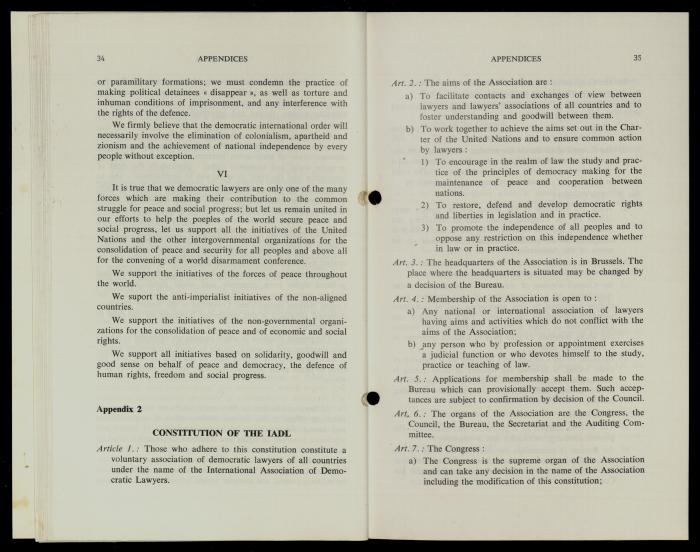 تقرير لرابطة الحقوقيين الديمقراطيين، بروكسل، 1981
