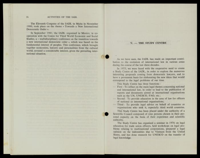 تقرير لرابطة الحقوقيين الديمقراطيين، بروكسل، 1981
