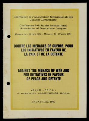 تقرير صادر عن رابطة الحقوقيين الديمقراطيين العالمية، 1981