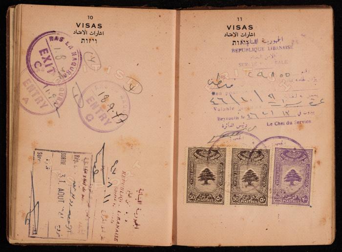 Hanna Nakkara's Palestinian Passport, 1946