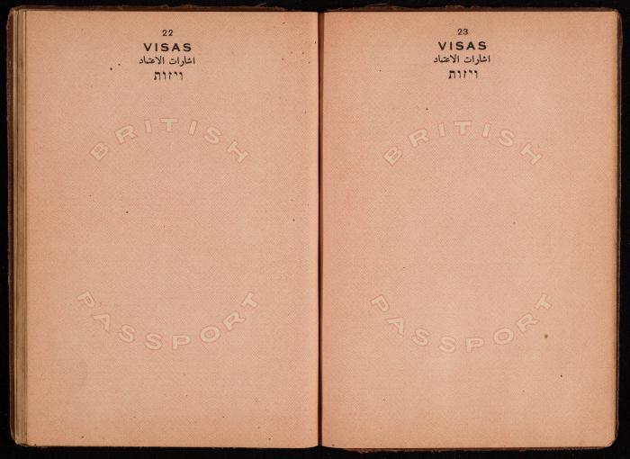 Hanna Nakkara's Palestinian Passport, 1946