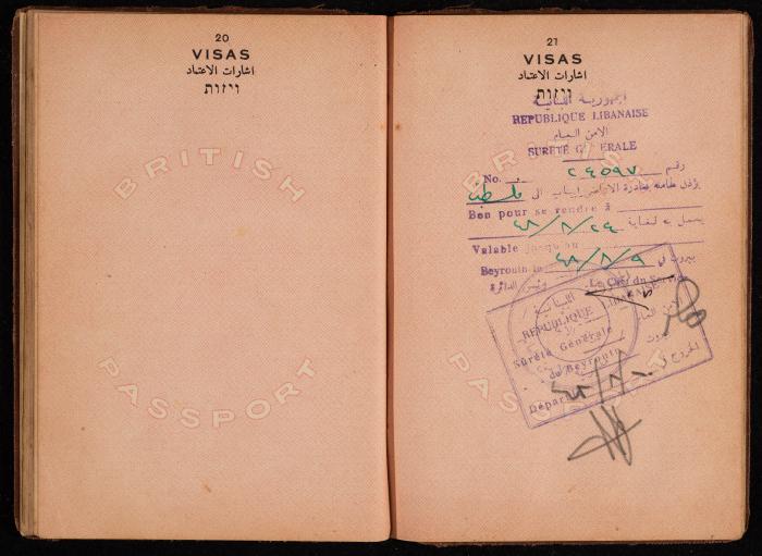 Hanna Nakkara's Palestinian Passport, 1946