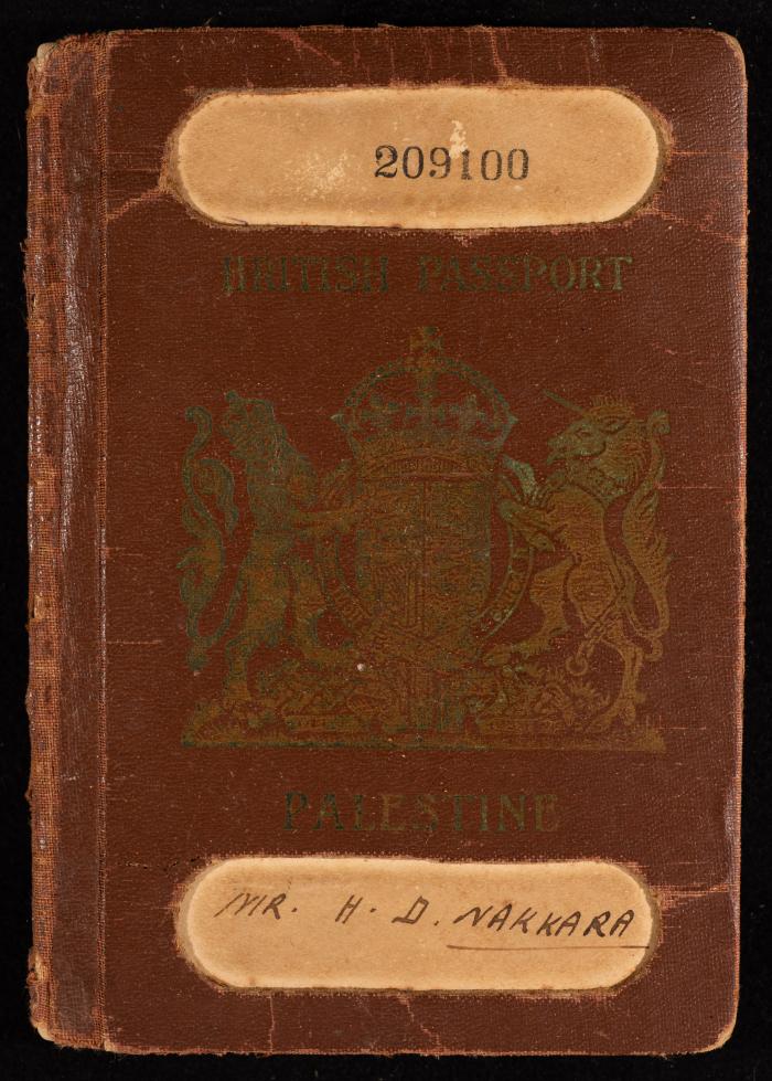 Hanna Nakkara's Palestinian Passport, 1946